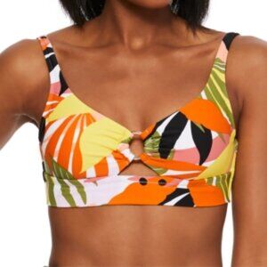 BAR III Jungle Tropic Longline Bikini Swim Top